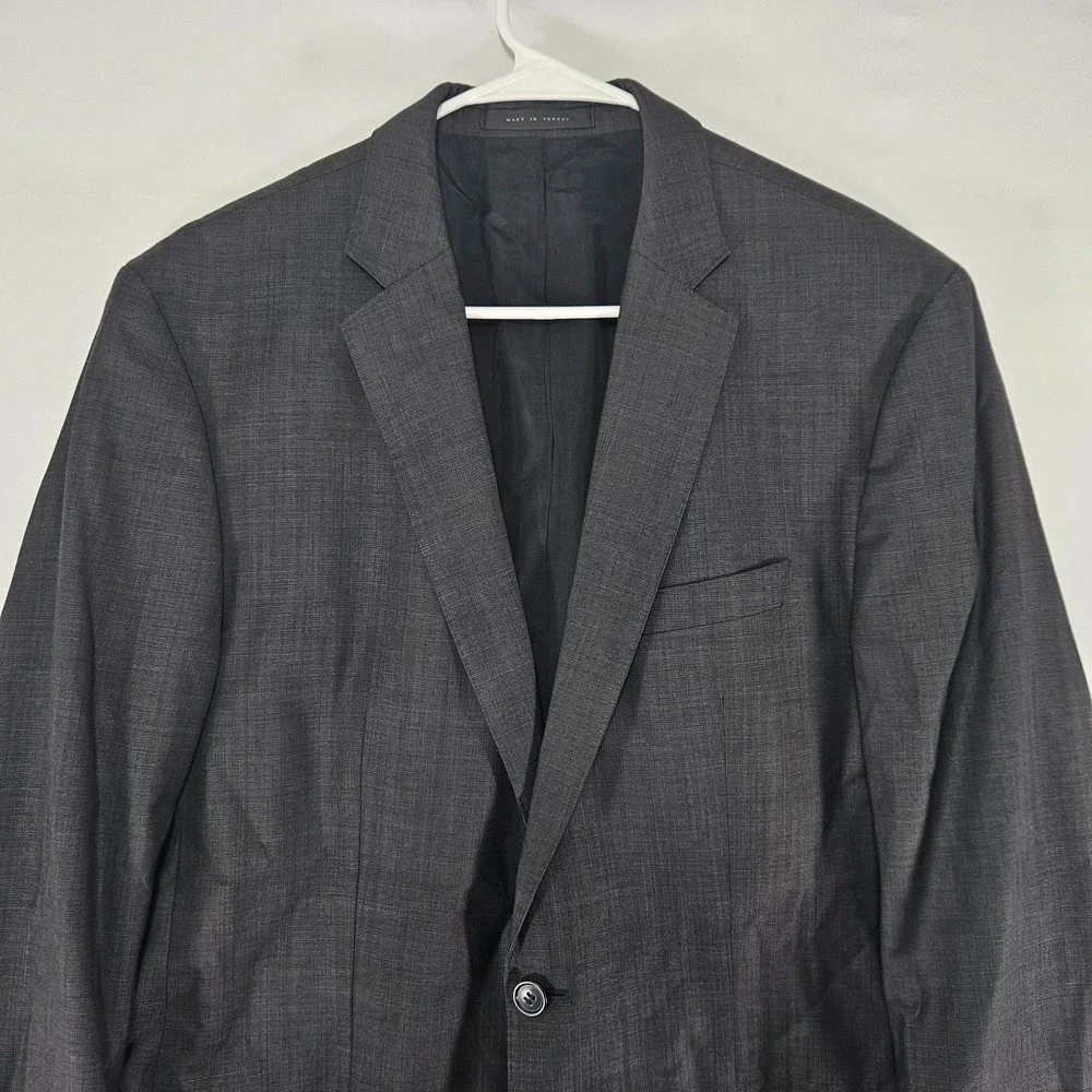 Hugo Boss Men's Sport‎ Coat Blazer Two Button Charcoal Wool Solid Size 40L